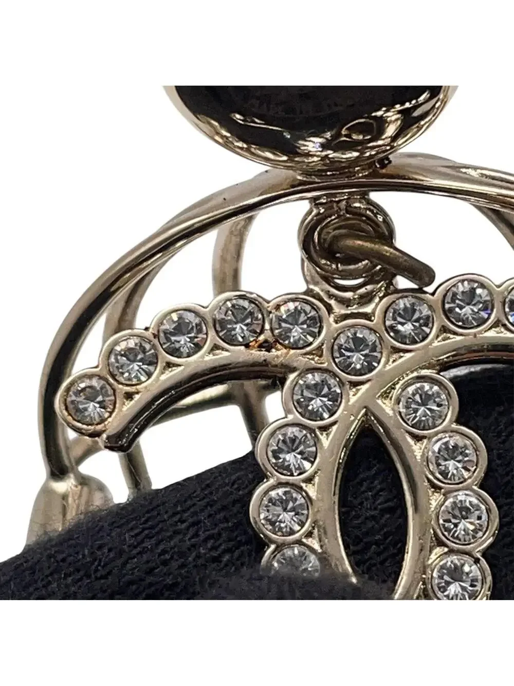 Chanel Cc Logo Brooch Gold-Tone Metal #343212C14B